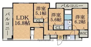 南円山シャトー桂和【5階】の間取り