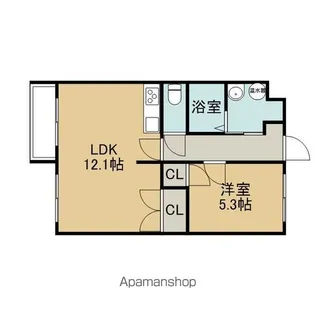 アズーロ千歳【303号室】の間取り