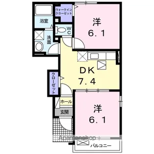 サンリットハウス A【1階】の間取り