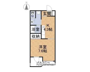 ビューハイツますも【403号室】の間取り