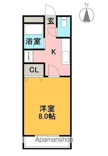 グランディールヒルズ【103号室】の間取り