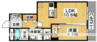 グランドシャーメゾン北花田N棟S棟【2階】の間取り