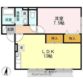 セジュール赤坂【2階】の間取り