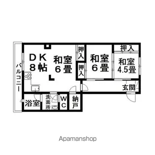 コーポ三輪【5階】の間取り