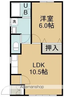 メゾンひまわり【201号室】の間取り