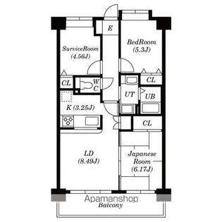 ラフィネ立川【12階】の間取り