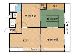 オリーブ鶴原【105号室】の間取り