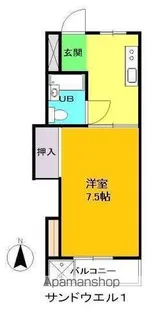 サンドウェルⅠ【213号室】の間取り