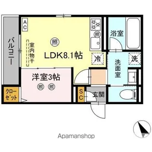 ルミエ西川口【2階】の間取り
