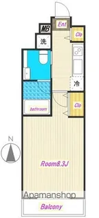 パークフラッツ中目黒【2階】の間取り