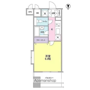 プロスペクト・グラーサ広尾【8階】の間取り