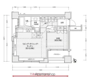 ドゥーエ銀座イーストⅠ【7階】の間取り
