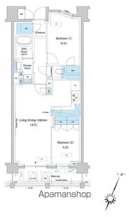 プレディアコート鷺沼【2階】の間取り
