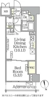 ザ・パークハビオ神楽坂レジデンスSOUTH【6階】の間取り