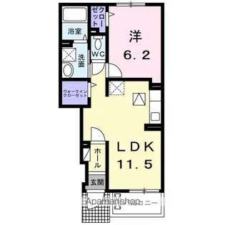 レスペデーザ【1階】の間取り