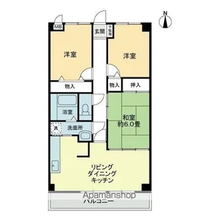 オプスBANZO【3階】の間取り