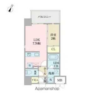 プロシード日赤通り【8階】の間取り