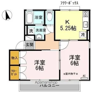 メゾンパーク東和田 A【2階】の間取り