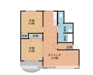 セルジェ上杉【102号室】の間取り