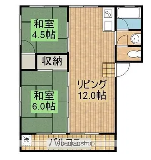 第3みやこアパート【1階】の間取り