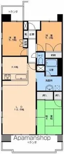 カントリーハウス椿Ⅰ【6階】の間取り