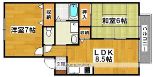 トリヴァンベール松川【202号室】の間取り