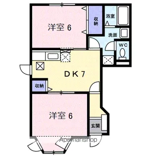 櫻花ハイツB【1階】の間取り