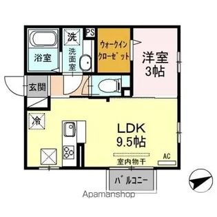 スクーデリア【1階】の間取り
