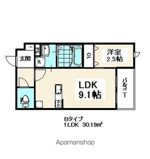 メゾンリヴィエール【1階】の間取り