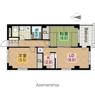 ヴィラ花田【2階】の間取り