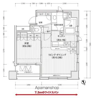 ドゥーエ銀座イーストⅡ【4階】の間取り