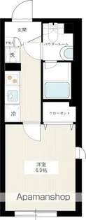 ハーモニーフラッツ中目黒【402号室号室】の間取り