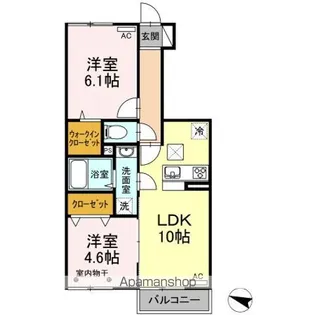 サンテラス A【1階】の間取り