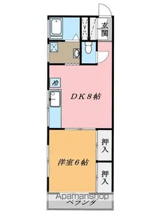 西新井ハイツ【204号室】の間取り