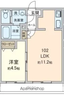 ザ・ファルティ横濱岡村【1階】の間取り