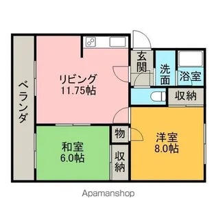 サンライズエイト【105号室】の間取り