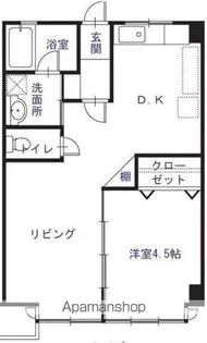 老松通りビル【405号室】の間取り