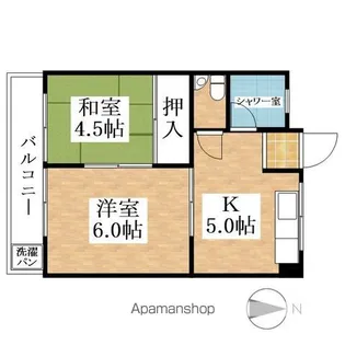 コーポタチバナ【3-C号室】の間取り