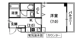 アーバンコート香里園【1階】の間取り