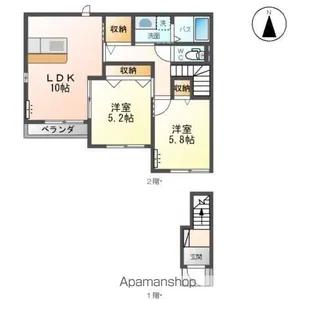 サニーガーデン【2階】の間取り