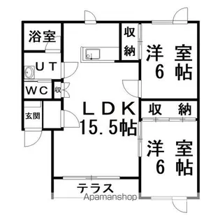ハイツ陽光【1階】の間取り