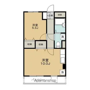 KYアパートメント5番館【2階】の間取り