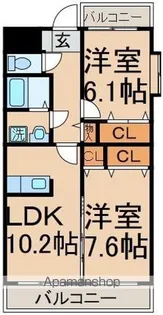 ピエトラルーチェ【3階】の間取り