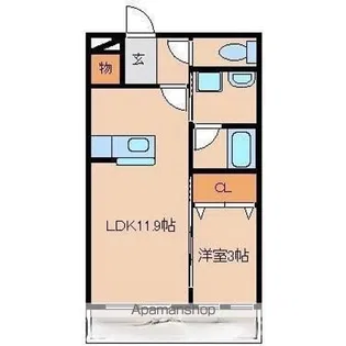 ハリーアネックス【1階】の間取り
