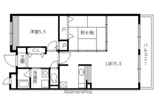 エスポワール【206号室】の間取り
