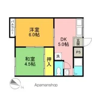 ヒローズハイツⅢ【2階】の間取り