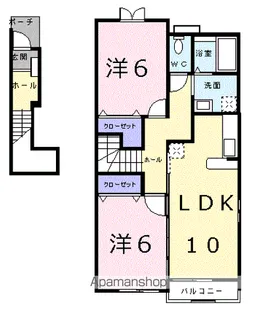 貴宝苑Ⅲ【2階】の間取り