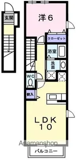カートル トレーフル【2階】の間取り
