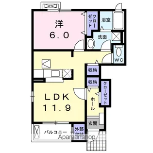 サンリットS・Ⅱ【1階】の間取り