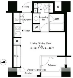 東京都新宿区水道町【マンション】の間取り